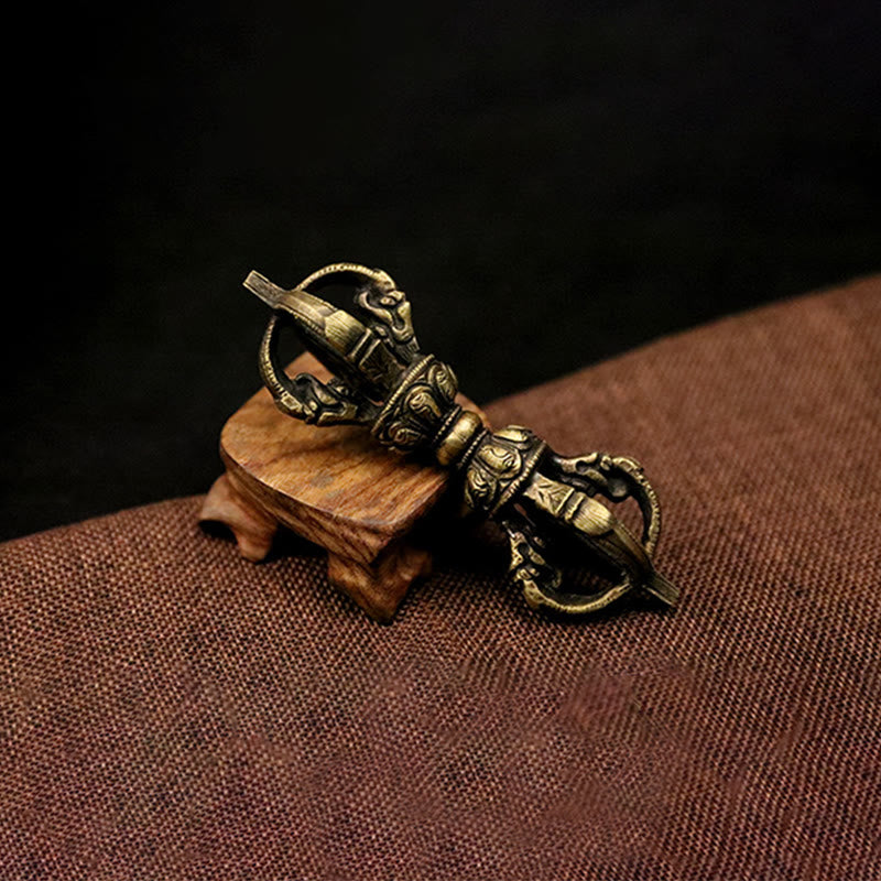 Nepal Handgefertigtes Kupfer Vajra Dorje Meditationskraft Dekor