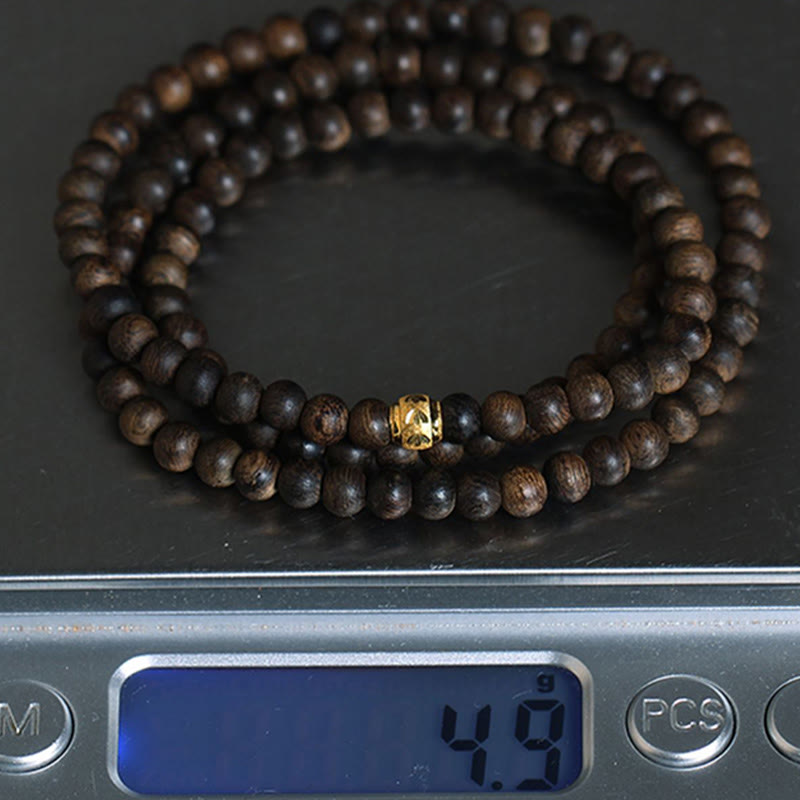 5 mm Adlerholz-Mala-Armband für Gleichgewicht und Schutz