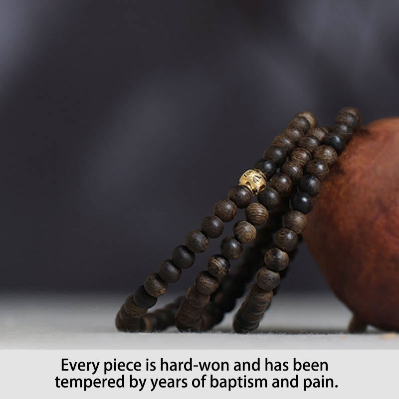 5 mm Adlerholz-Mala-Armband für Gleichgewicht und Schutz