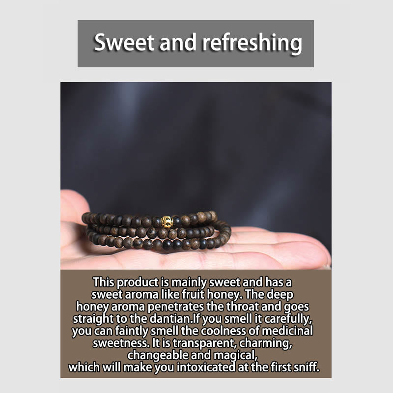 5 mm Adlerholz-Mala-Armband für Gleichgewicht und Schutz