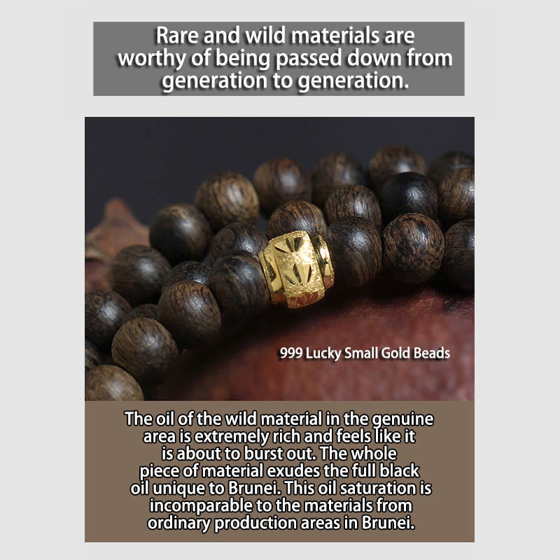 5 mm Adlerholz-Mala-Armband für Gleichgewicht und Schutz