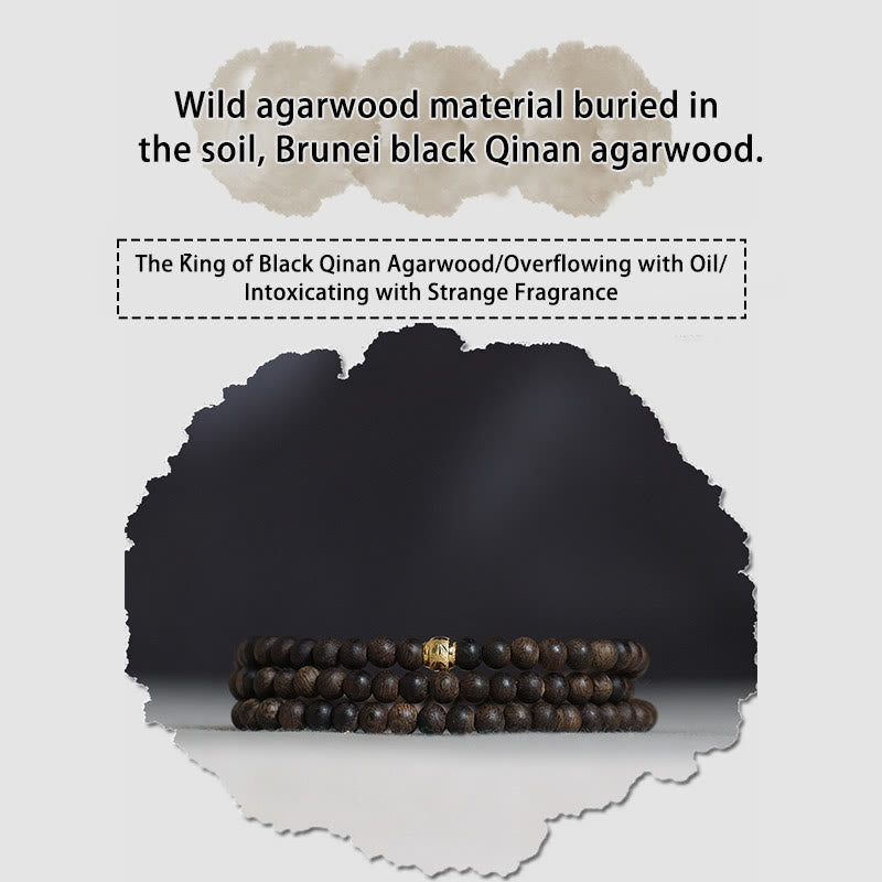 5 mm Adlerholz-Mala-Armband für Gleichgewicht und Schutz