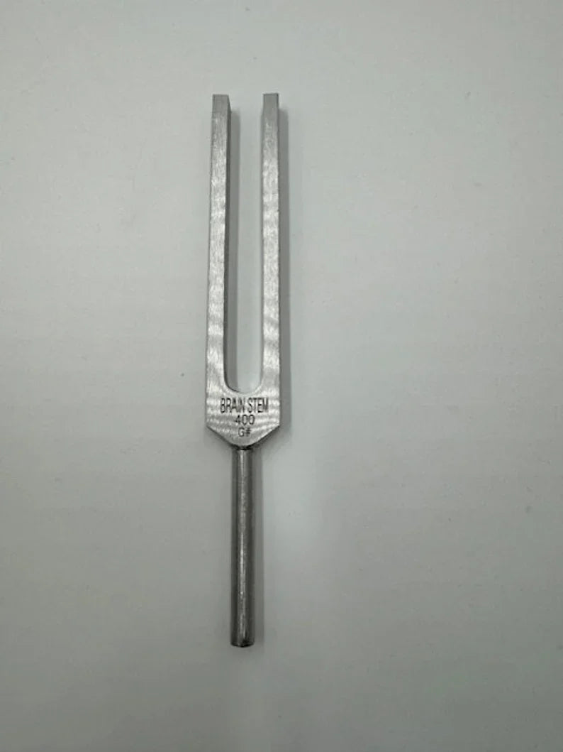 Metal tuning fork with two parallel prongs from 5pc Sharp Harmonic Tuning Fork Set