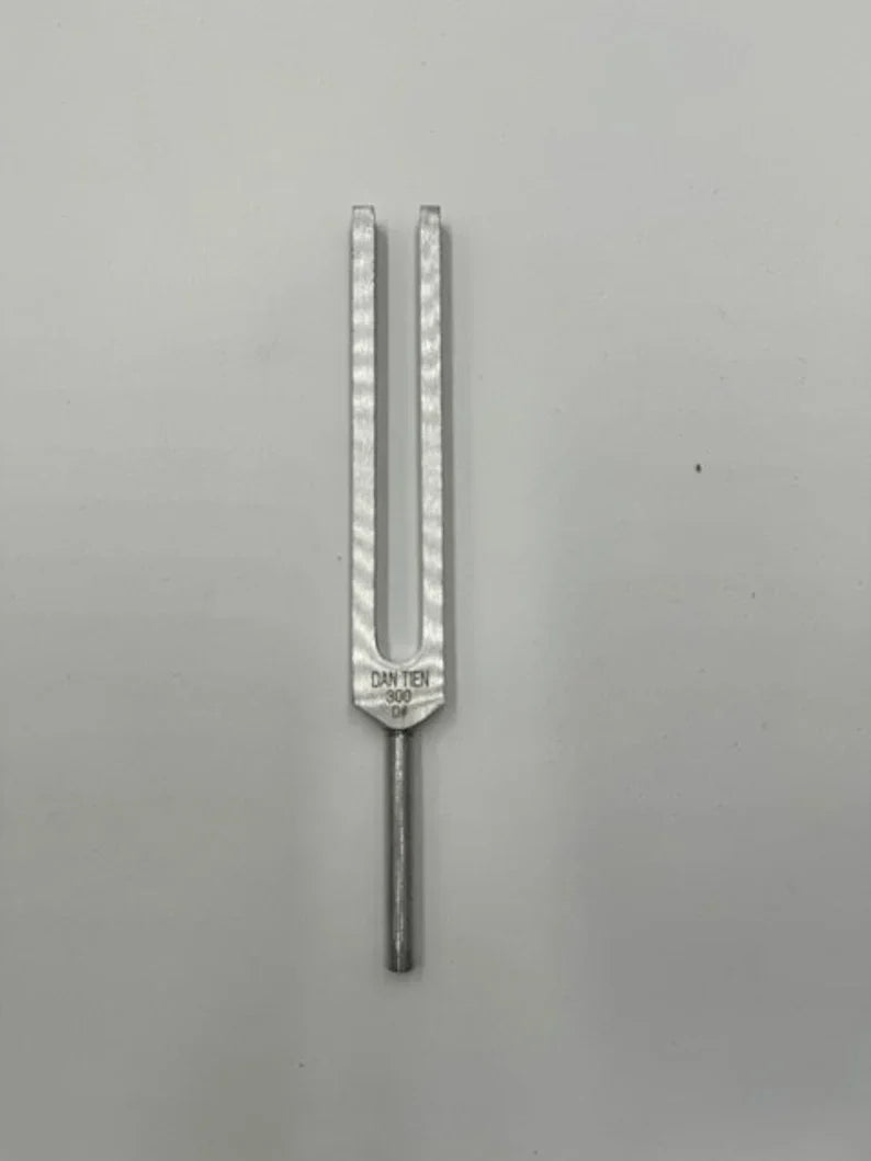 Metal tuning fork with white stripes from 5pc Sharp Harmonic Tuning Fork Set