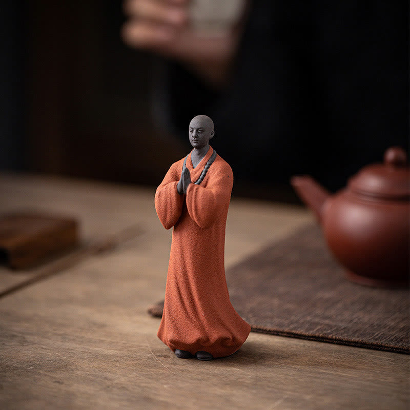 5 x 5 x 13 cm meditierende Buddha-Statue aus Keramik für Gelassenheit