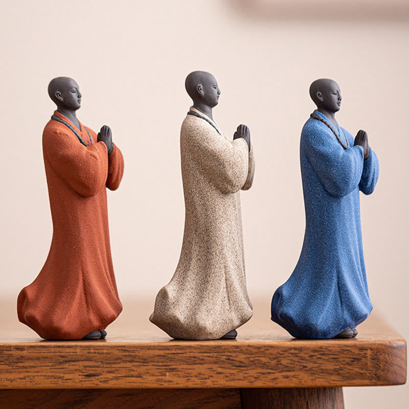 5 x 5 x 13 cm meditierende Buddha-Statue aus Keramik für Gelassenheit