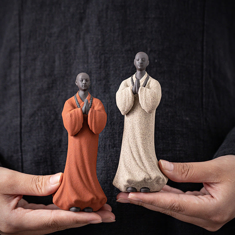 5 x 5 x 13 cm meditierende Buddha-Statue aus Keramik für Gelassenheit