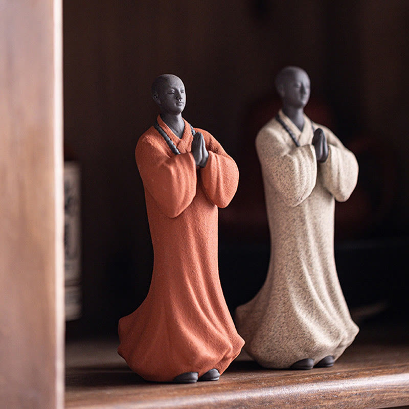 5 x 5 x 13 cm meditierende Buddha-Statue aus Keramik für Gelassenheit