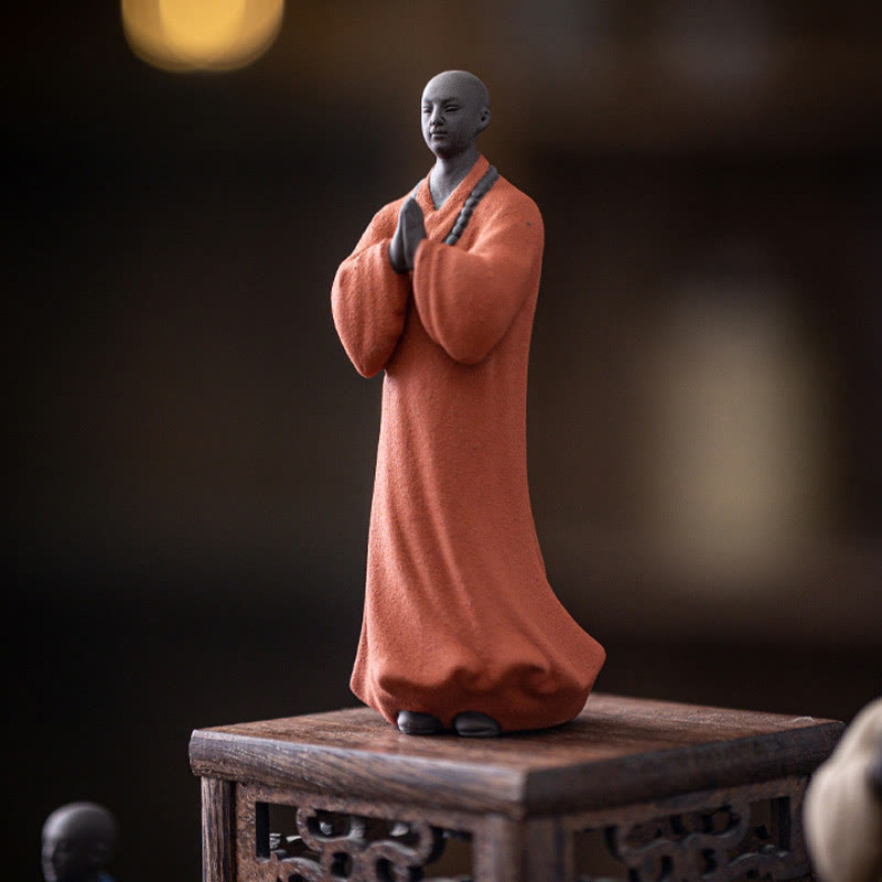 5 x 5 x 13 cm meditierende Buddha-Statue aus Keramik für Gelassenheit