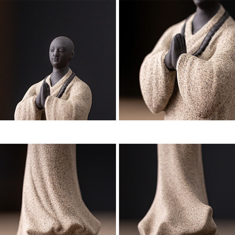 5 x 5 x 13 cm meditierende Buddha-Statue aus Keramik für Gelassenheit