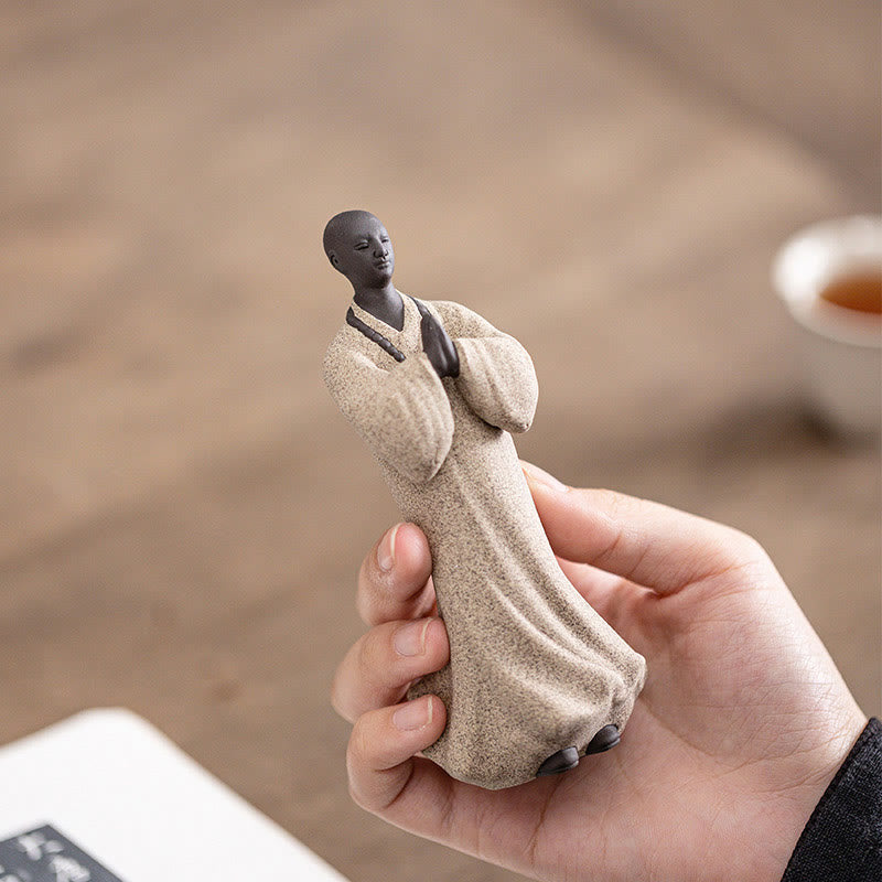 5 x 5 x 13 cm meditierende Buddha-Statue aus Keramik für Gelassenheit