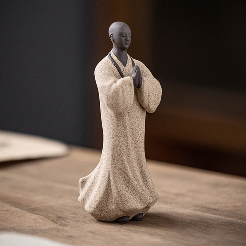5 x 5 x 13 cm meditierende Buddha-Statue aus Keramik für Gelassenheit