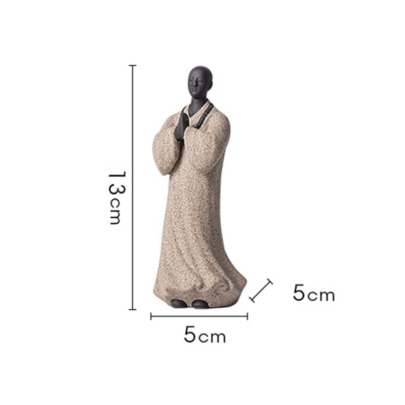 5 x 5 x 13 cm meditierende Buddha-Statue aus Keramik für Gelassenheit