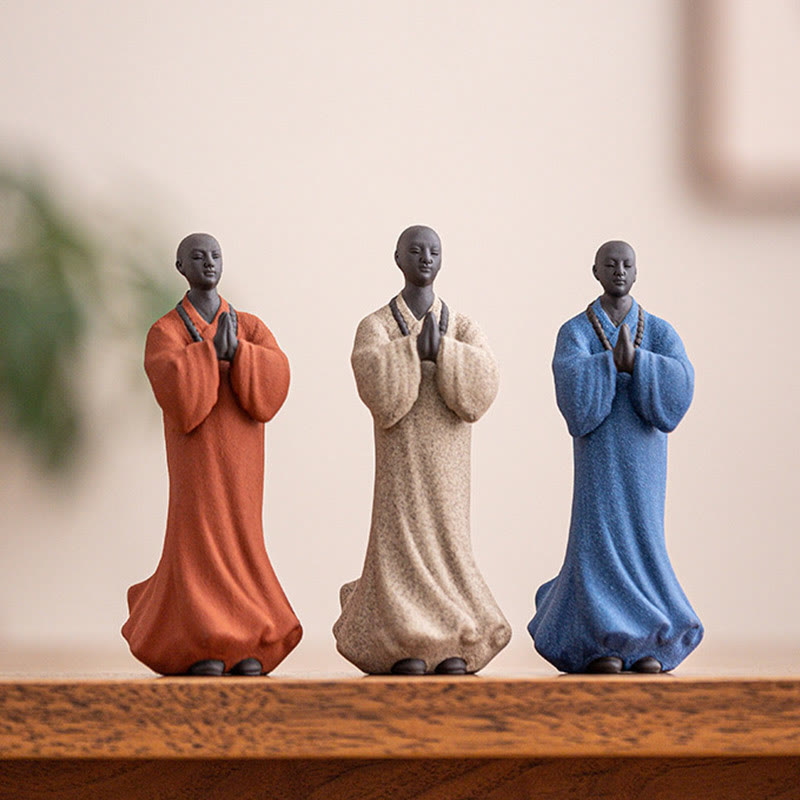 5 x 5 x 13 cm meditierende Buddha-Statue aus Keramik für Gelassenheit