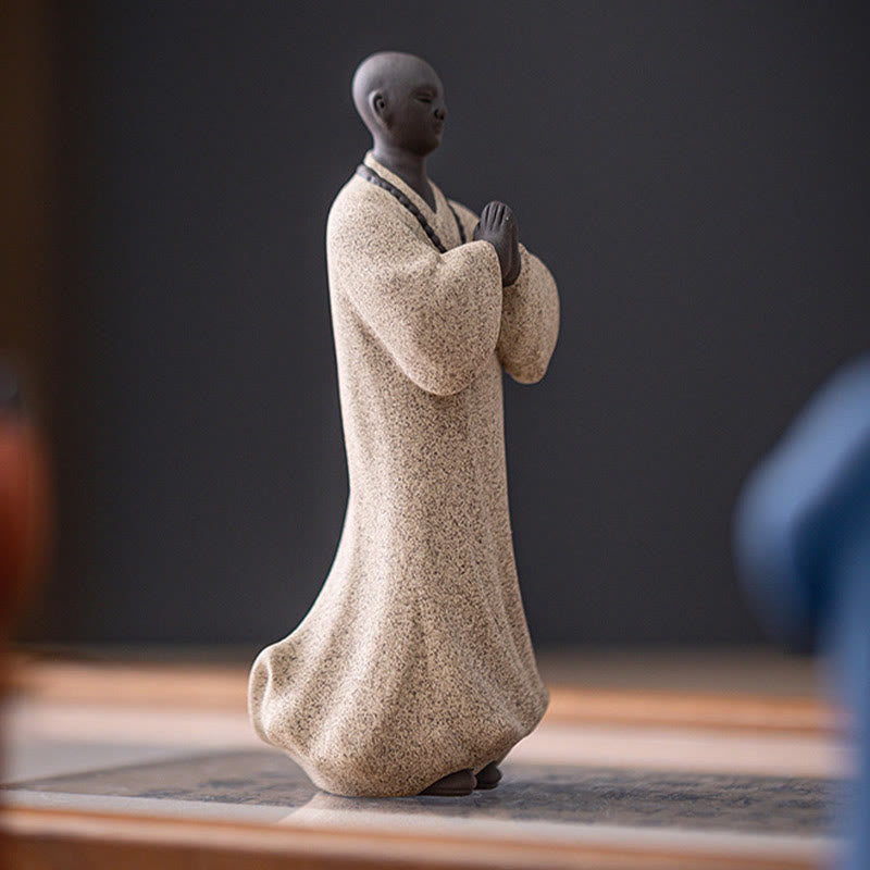 5 x 5 x 13 cm meditierende Buddha-Statue aus Keramik für Gelassenheit