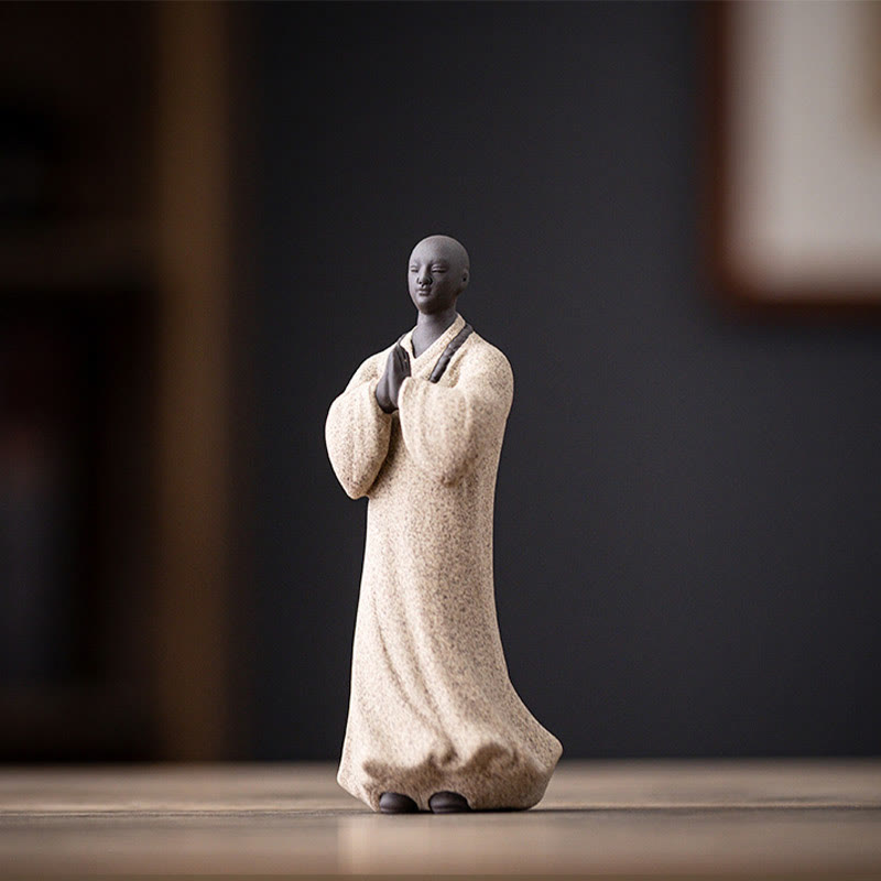 5 x 5 x 13 cm meditierende Buddha-Statue aus Keramik für Gelassenheit