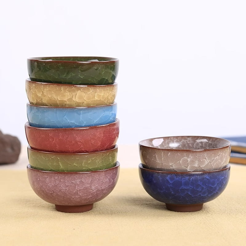 6,1 cm große Teetasse aus Keramik mit Koi-Fisch | Glücksbringer-Kung-Fu-Schale