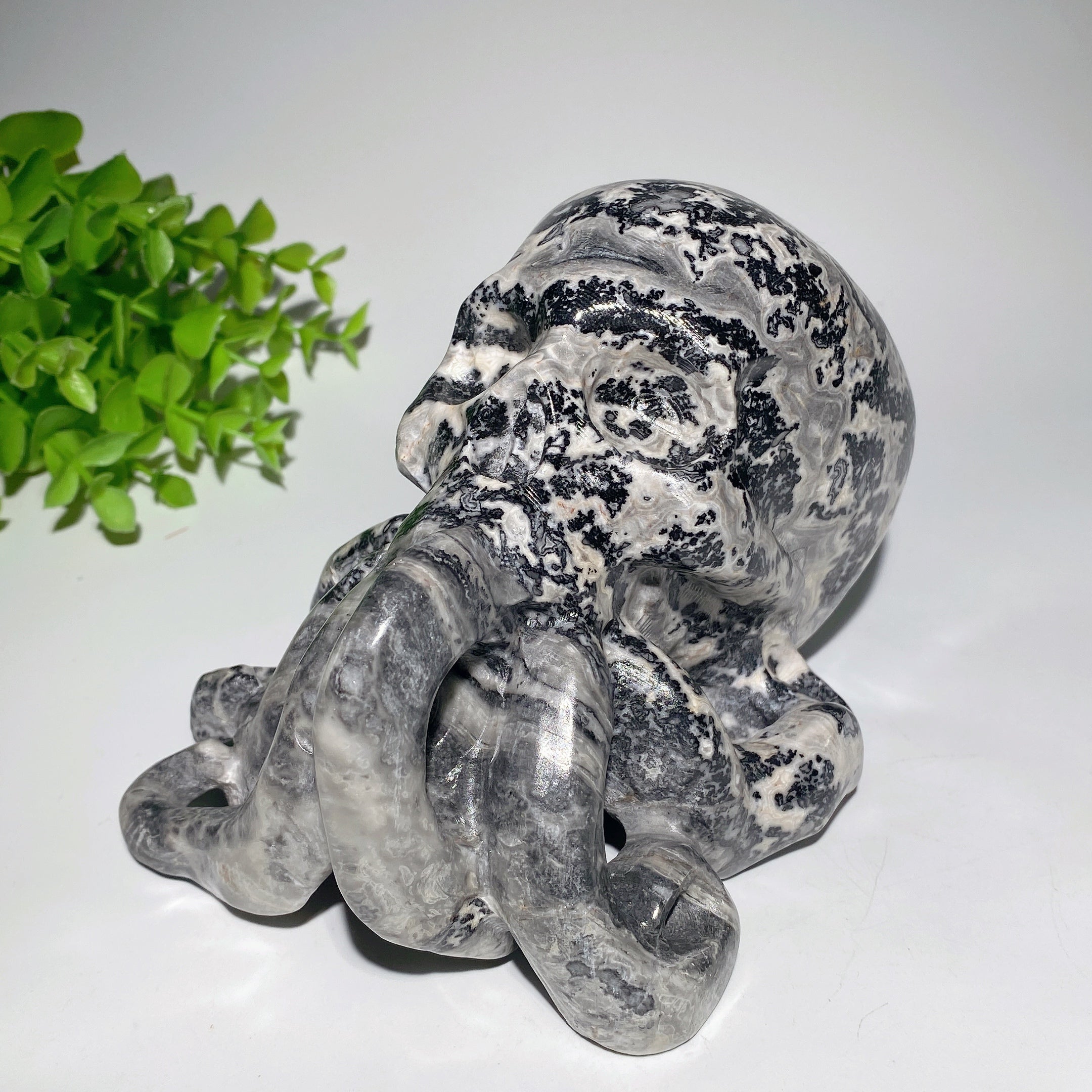 6.2-inch Picasso Stone Octopus Skull Figurine
