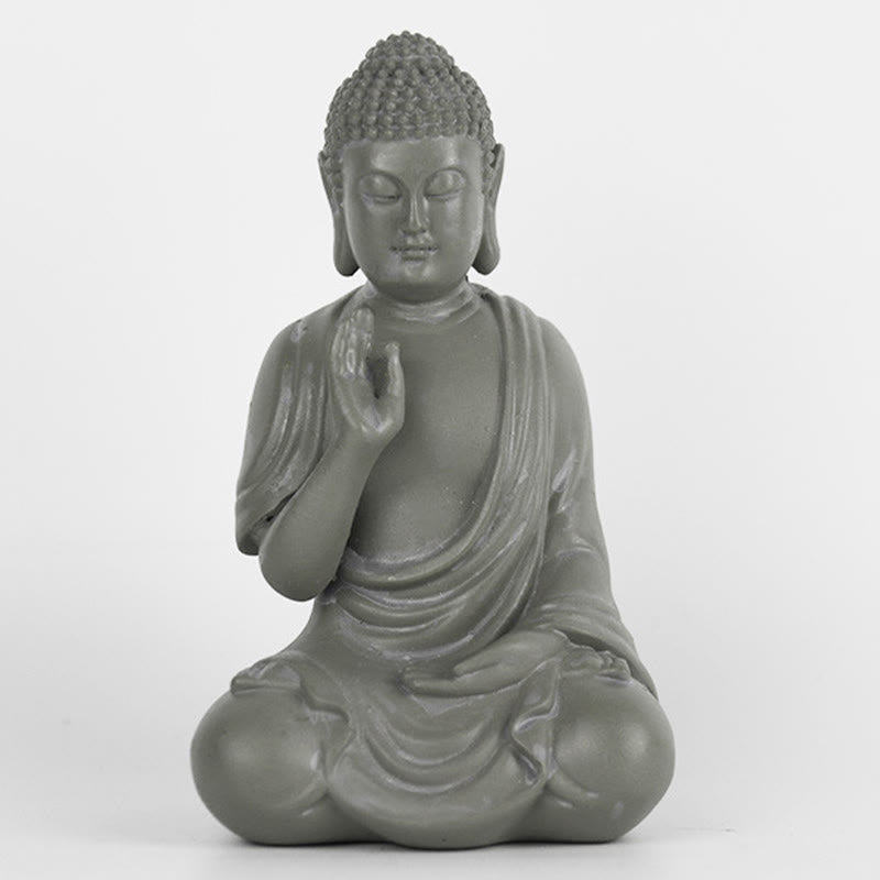 6,2 Zoll große kleine Buddha-Statue aus Harz für Meditation und Mitgefühl