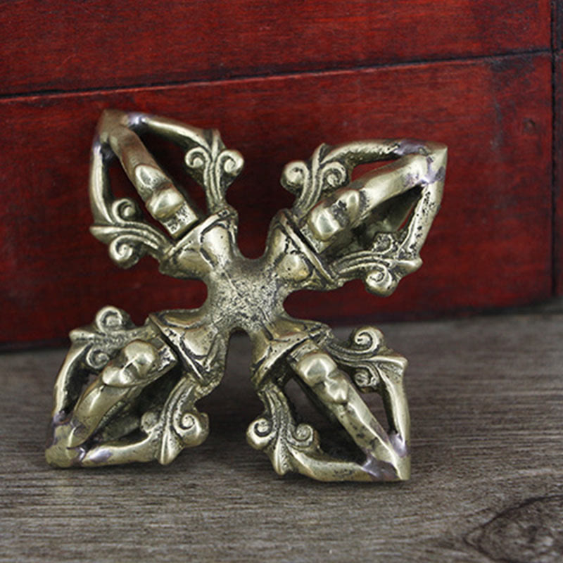6,7 cm Kupfer Doppel Dorje Vajra spirituelles Kraftritual