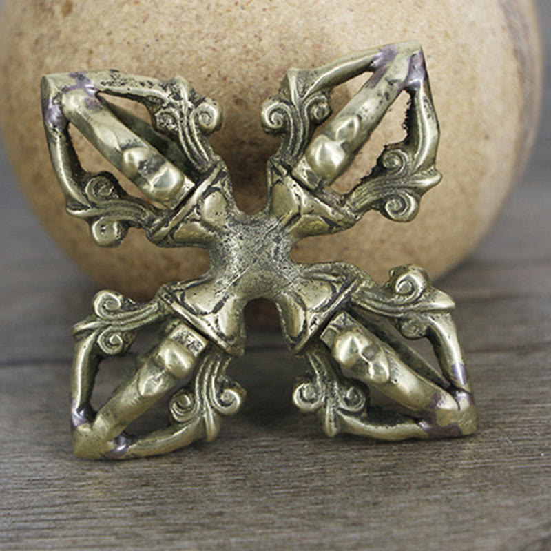 6,7 cm Kupfer Doppel Dorje Vajra spirituelles Kraftritual