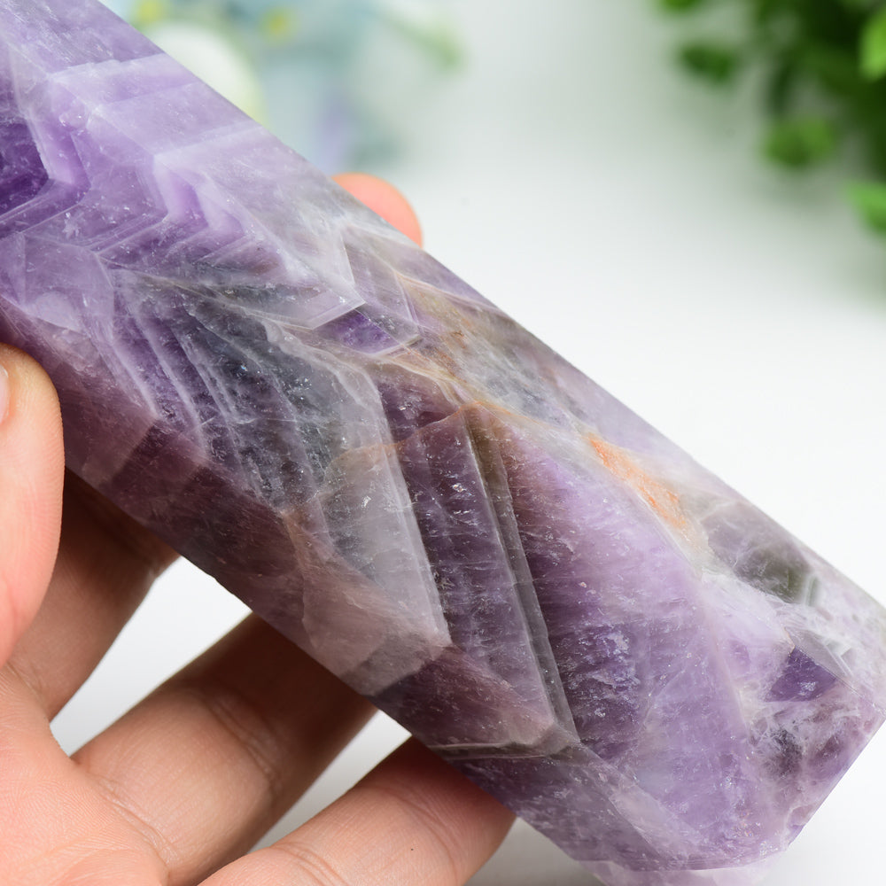 6-8 Zoll Traum-Amethyst-Kristallturm für heilende Energie