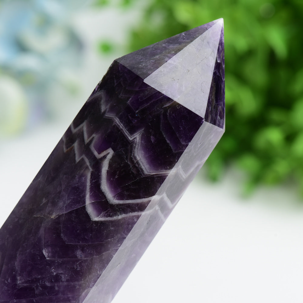 6-8 Zoll Traum-Amethyst-Kristallturm für heilende Energie