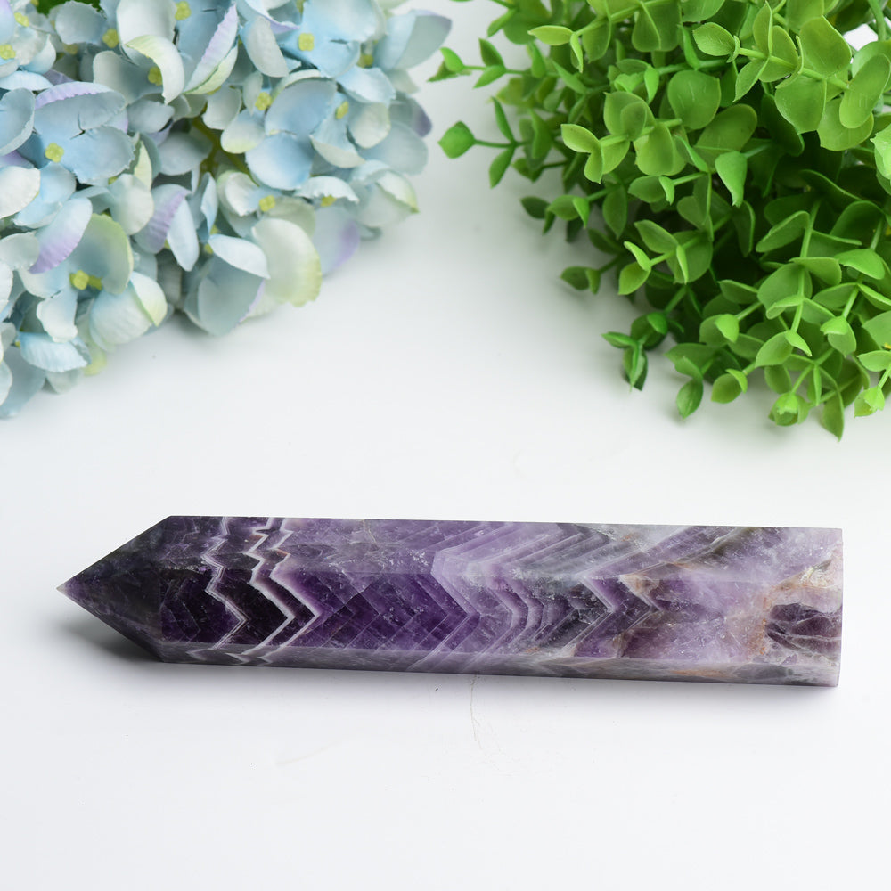 6-8 Zoll Traum-Amethyst-Kristallturm für heilende Energie