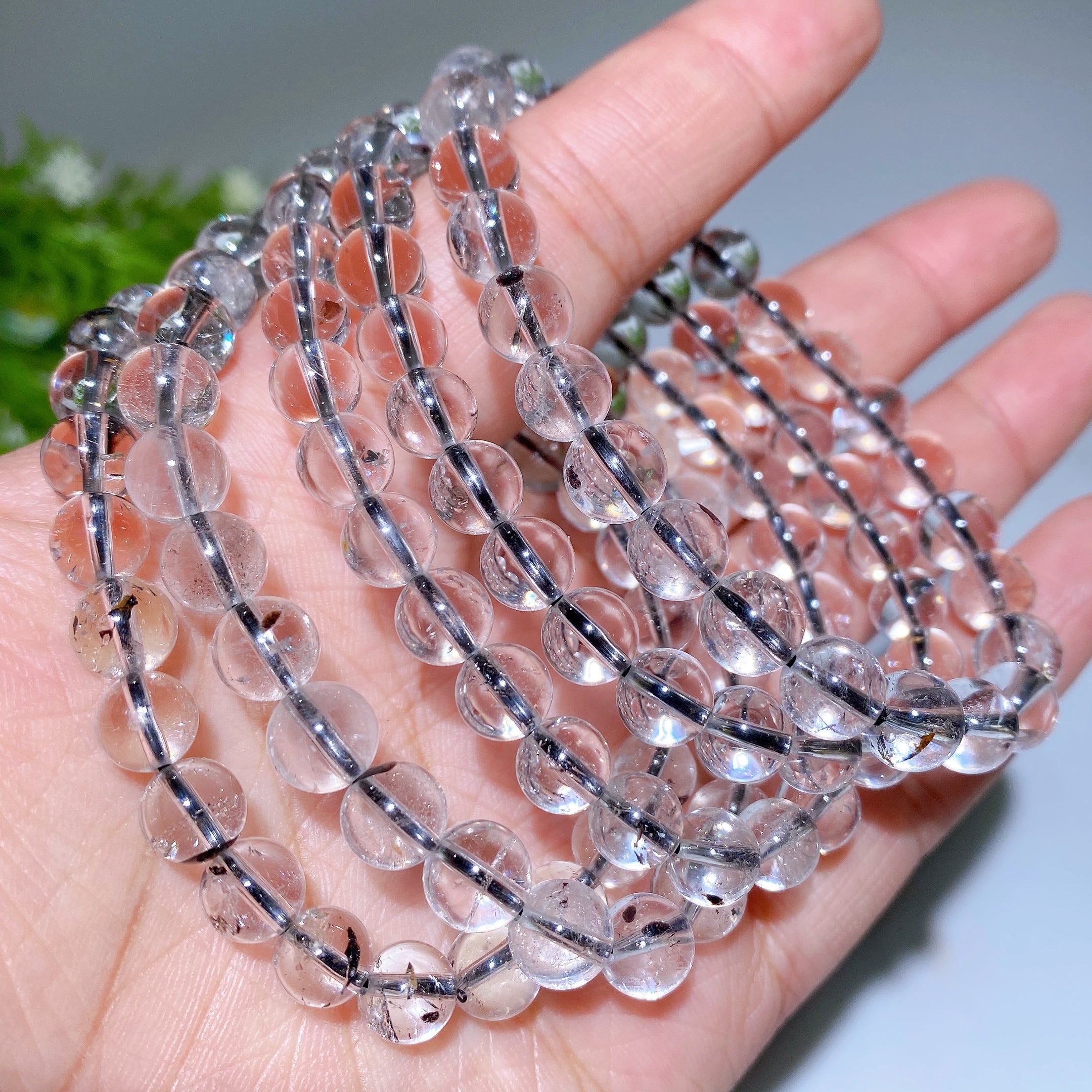 6-8mm Malachite Crystal Healing Bracelet for Balance