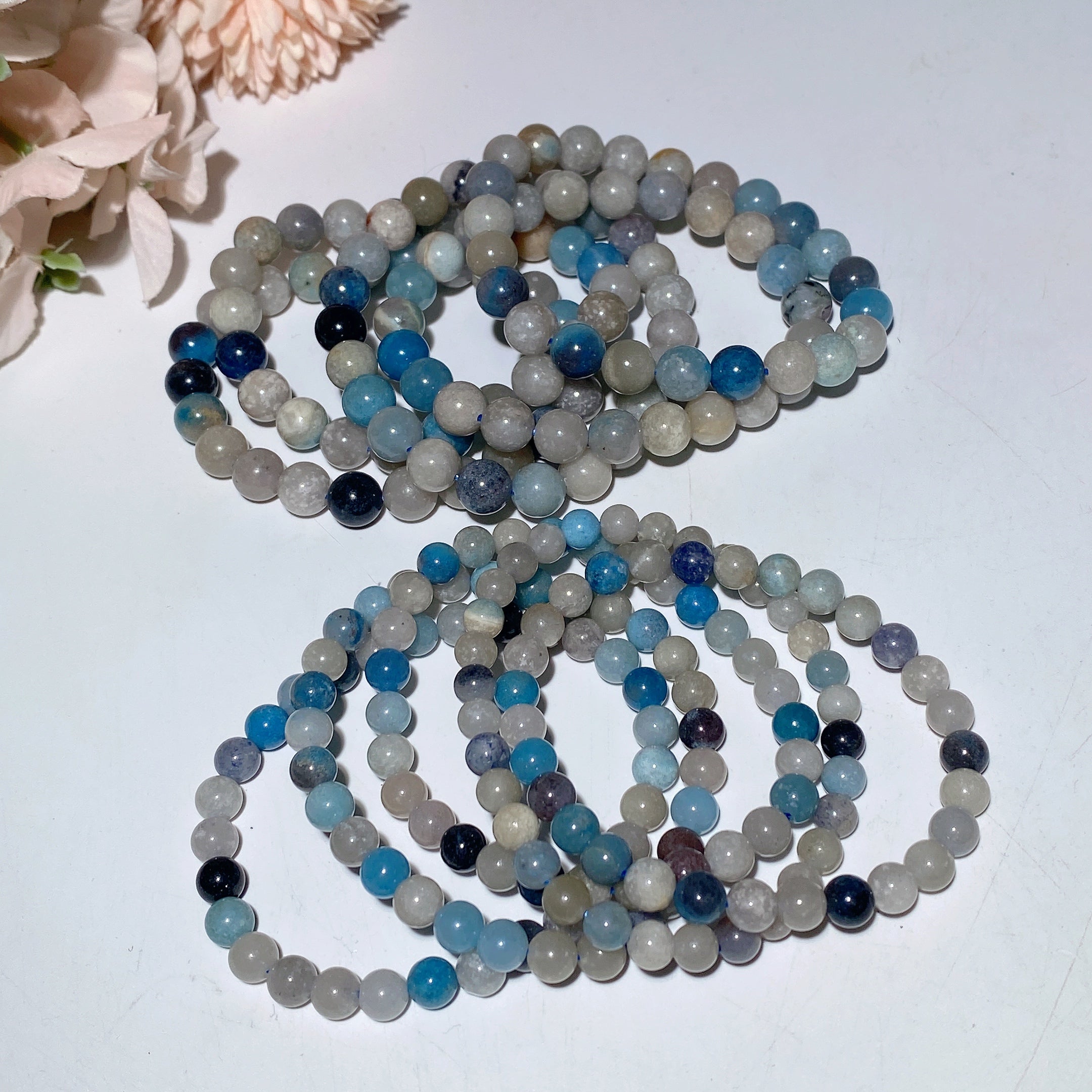 6-8mm Trolleite Crystal Healing Bracelet for Spiritual Protection