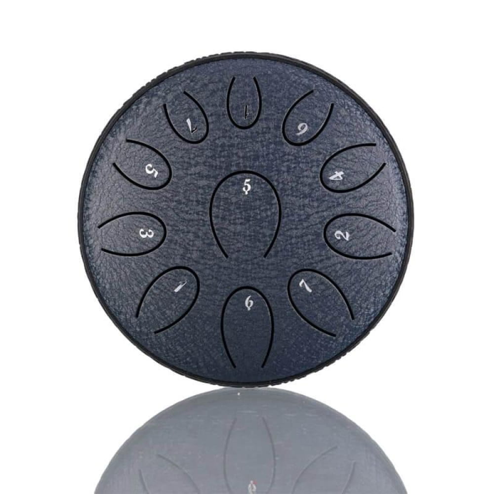 6’ Carbon Steel Tongue Drum 11 Notes in C/D Major - 6 Inches/11 Notes (C Major) / Navy / Navy