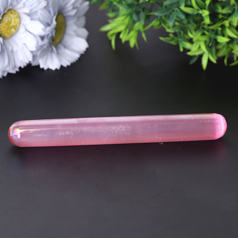 6-Inch Aura Angel Selenite Crystal Wand for Healing