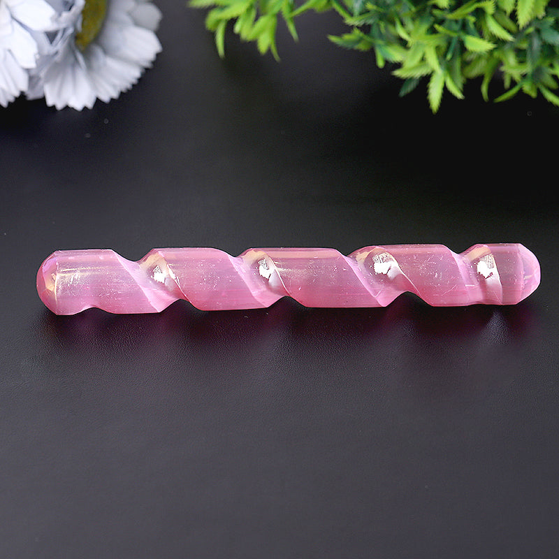 6 inch Aura Angel Selenite Crystal Wand for Meditation