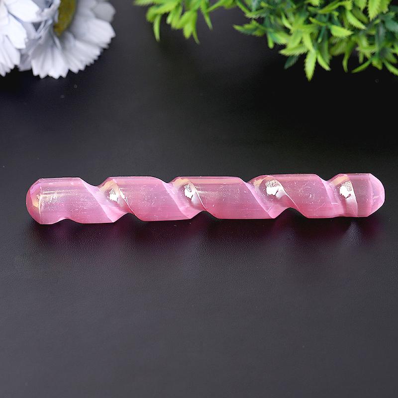 6 Zoll Aura Selenit Kristallstab für Klarheit und Frieden