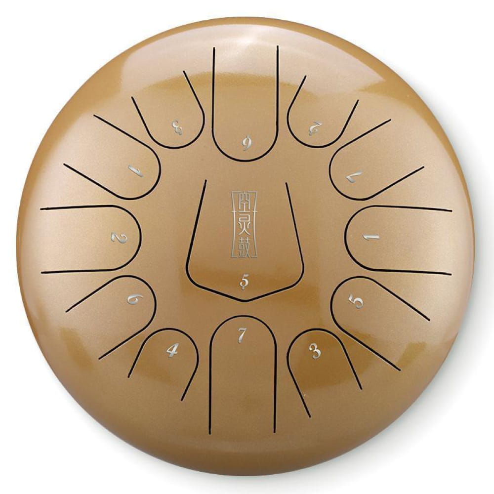 6-Inch Steel Tongue Drum 8 Notes for Beginners & Kids - 12 Inches / 13 Notes / GOLDEN Musical