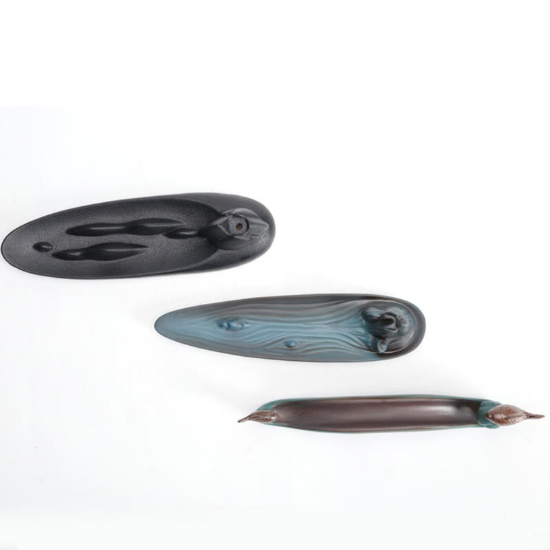 Double Koi Fish Ceramic Incense Burner for Harmony & Healing