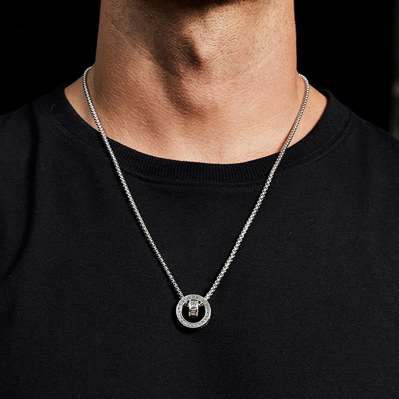 Kupfer-Halskettenanhänger „Om Mani Padme Hum“ für Frieden und Reinheit