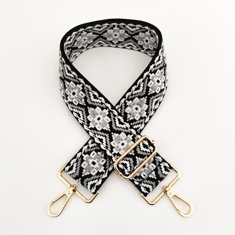 Multicolor Embroidered Adjustable Bag Strap for Spiritual Accessories