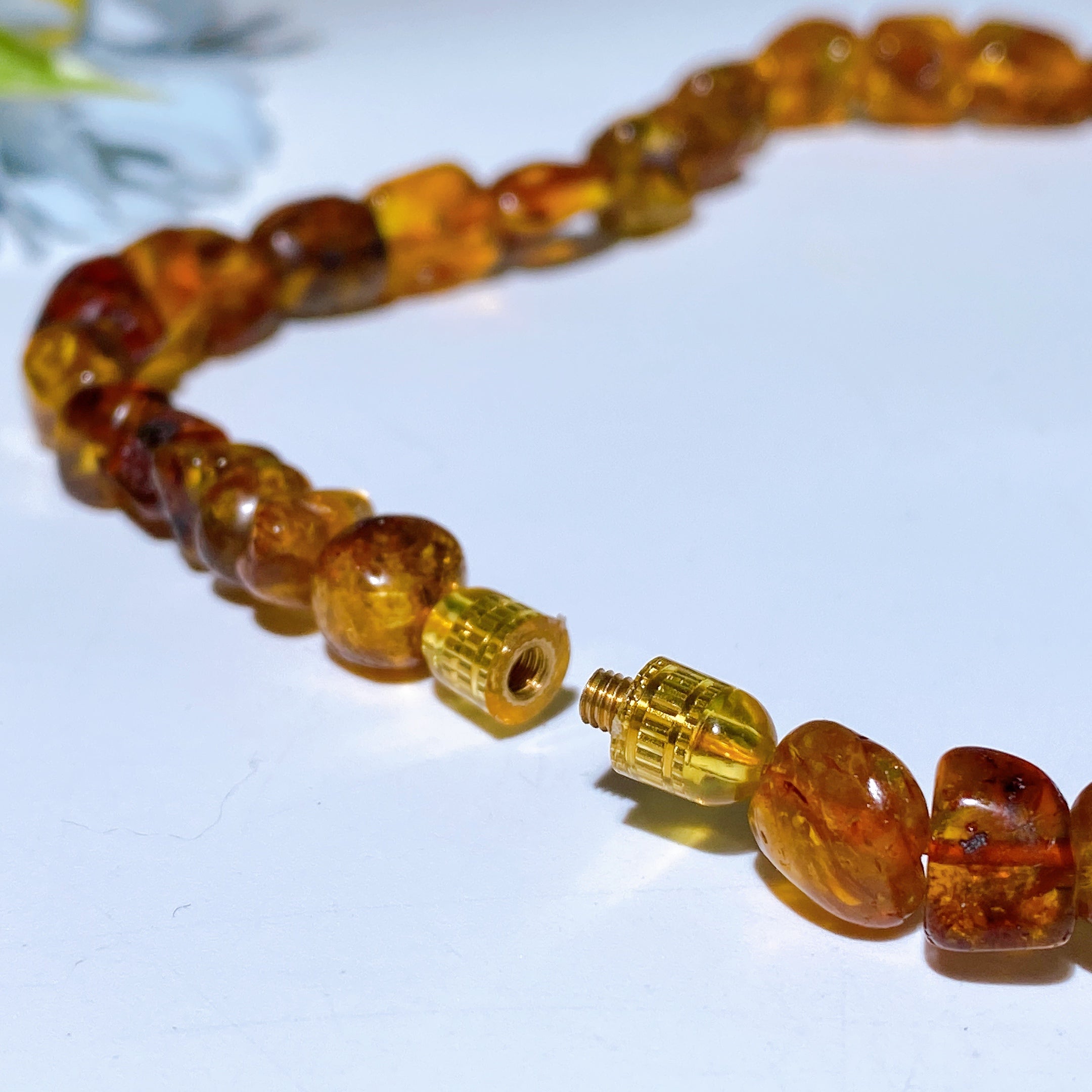 60cm Amber Chip Natural Stone Healing Necklace