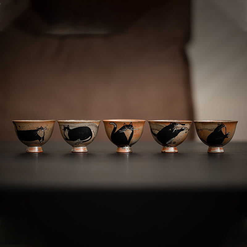60 ml Keramik-Katzen-Teetasse für Zen-Dekor &amp; Meditation