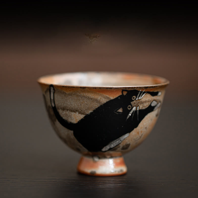 60 ml Keramik-Katzen-Teetasse für Zen-Dekor &amp; Meditation