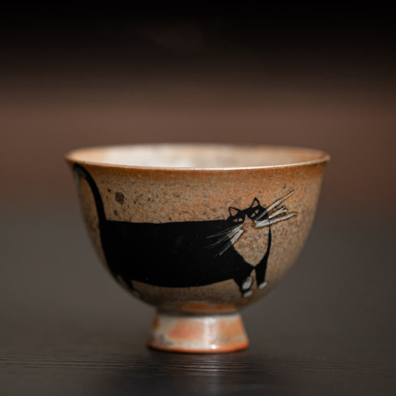 60 ml Keramik-Katzen-Teetasse für Zen-Dekor &amp; Meditation
