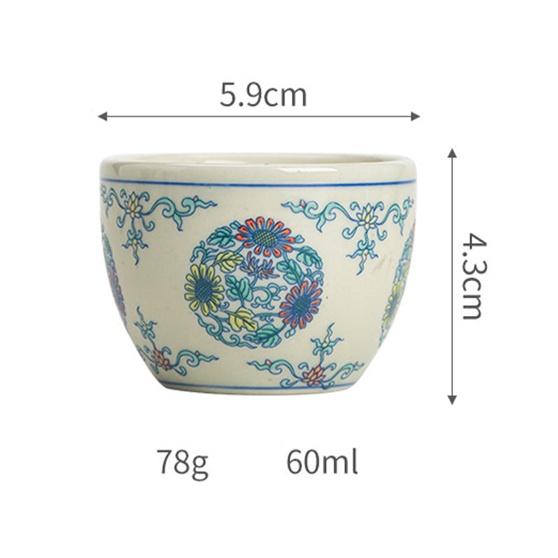 60 ml Koi-Fisch-Arowana-Keramik-Teetasse für Zen-Dekor