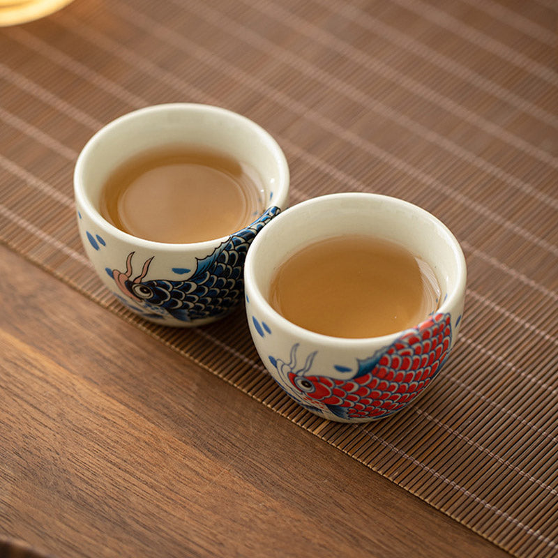 60 ml Koi-Fisch-Arowana-Keramik-Teetasse für Zen-Dekor
