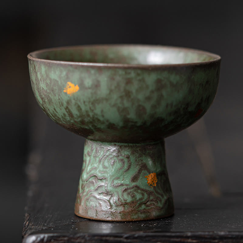 60 ml Vintage-Teetasse aus Keramik mit glückverheißenden Wolken für die Teezeremonie