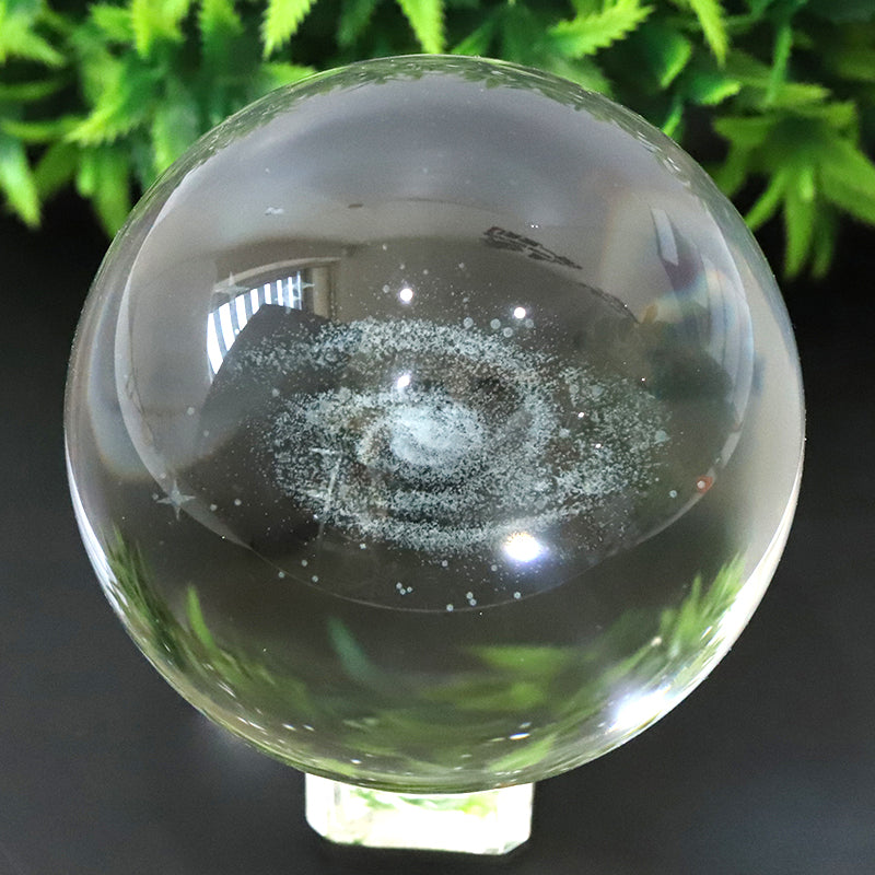 60mm Inner Carving Crystal Spheres for Healing Meditation
