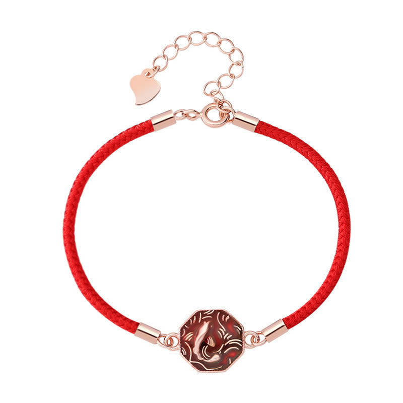 925 Sterling Silver Koi Fish Luck Bracelet Color Change