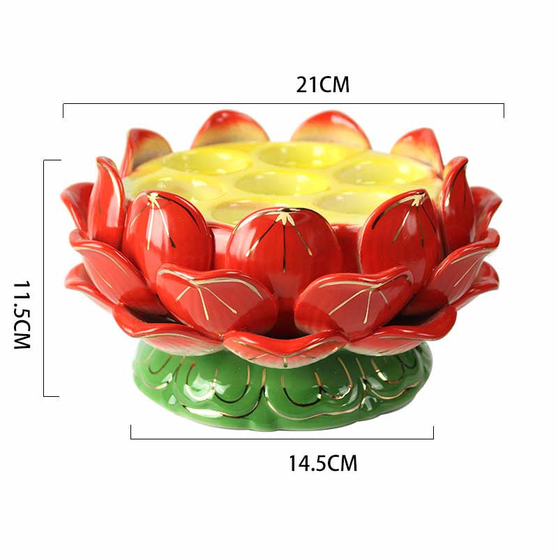 Lotus Flower Meditation Candle Holder 9.4cm for Ritual Altars