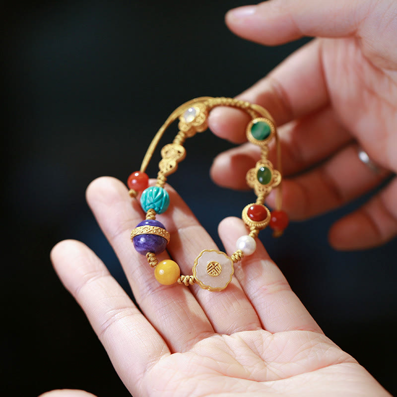 925 Sterling Silver Hetian Jade Luck Bracelet for Positivity