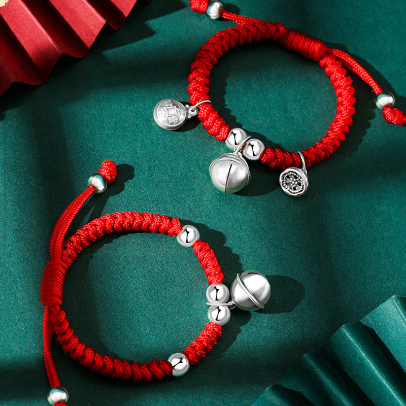 Kids Sterling Silver Spiritual Bracelet With Fu Character Charm